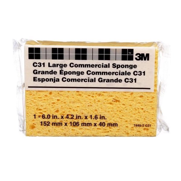 Scotch 3M Commercial/Light Duty Sponge For All Purpose 6 in. L 1 pk 7449-T